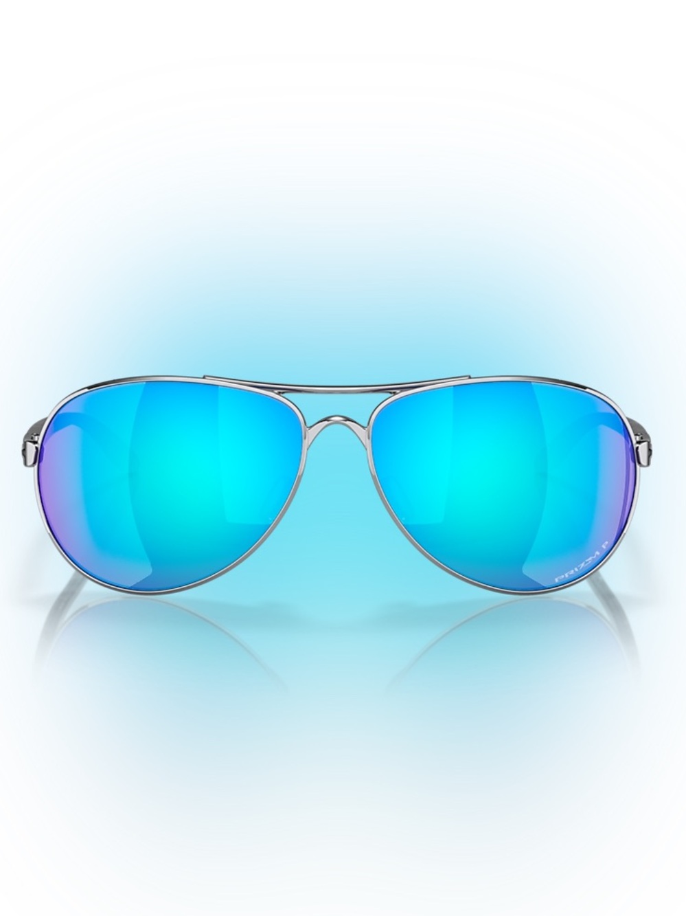 Oakley Aviator Sunglasses with Blue Mirrored Lenses